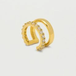 Estella Bartlett Double Hoop Illusion Pave Ear Cuff Sale