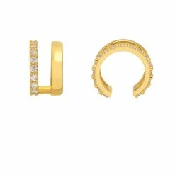 Estella Bartlett Double Hoop Illusion Pave Ear Cuff Sale