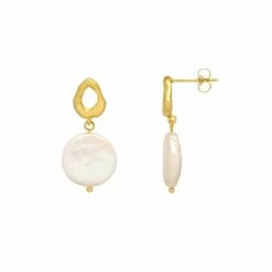 Estella Bartlett Organic Pearl Drop Earrings Jewellery