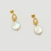 Estella Bartlett Organic Pearl Drop Earrings Jewellery