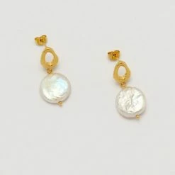 Estella Bartlett Organic Pearl Drop Earrings Jewellery