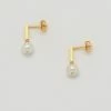 Estella Bartlett Jewellery Baroque Pearl And Bar Drop Earrings