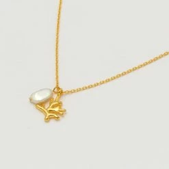 Estella Bartlett Pearl And Coral Pendant Necklace