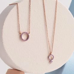 Estella Bartlett Sale Lavender CZ Circle Necklace