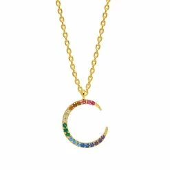 Estella Bartlett Sale CZ Rainbow Moon Necklace 33 Estella Bartlett Sale CZ Rainbow Moon Necklace