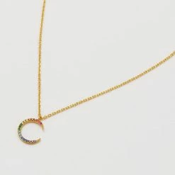 Estella Bartlett Sale CZ Rainbow Moon Necklace 35 Estella Bartlett Sale CZ Rainbow Moon Necklace