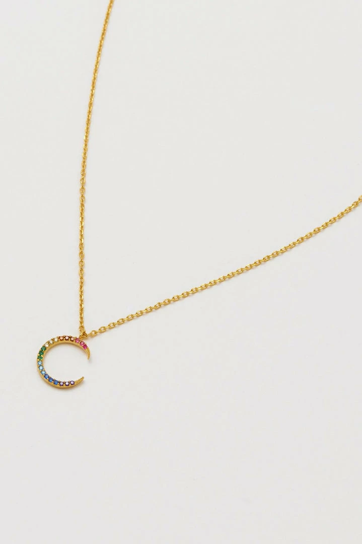 Estella Bartlett Sale CZ Rainbow Moon Necklace 17 Estella Bartlett Sale CZ Rainbow Moon Necklace