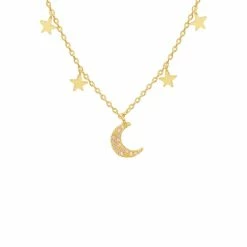 Estella Bartlett Moon And Star Charm Necklace