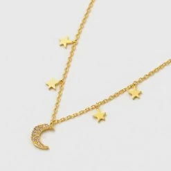 Estella Bartlett Moon And Star Charm Necklace