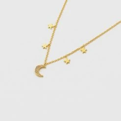 Estella Bartlett Moon And Star Charm Necklace