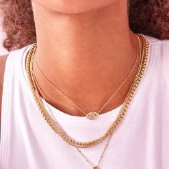 Estella Bartlett Eye CZ Necklace