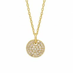 Estella Bartlett Pave Disc Necklace Sale