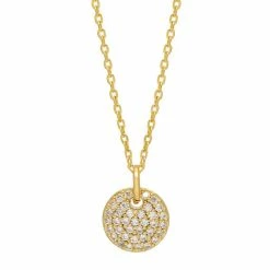 Estella Bartlett Pave Disc Necklace Sale
