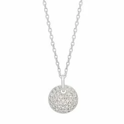 Estella Bartlett Pave Disc Necklace