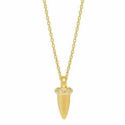 Estella Bartlett Pave Set CZ Horn Pendant Necklace