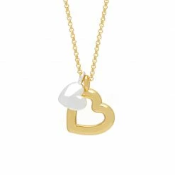 Estella Bartlett Double Heart Charm Necklace