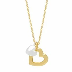 Estella Bartlett Double Heart Charm Necklace