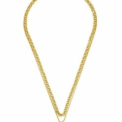 Estella Bartlett Double Layer Chain With Pebble Pendant Necklace
