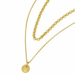 Estella Bartlett Double Layer Chain With Pebble Pendant Necklace