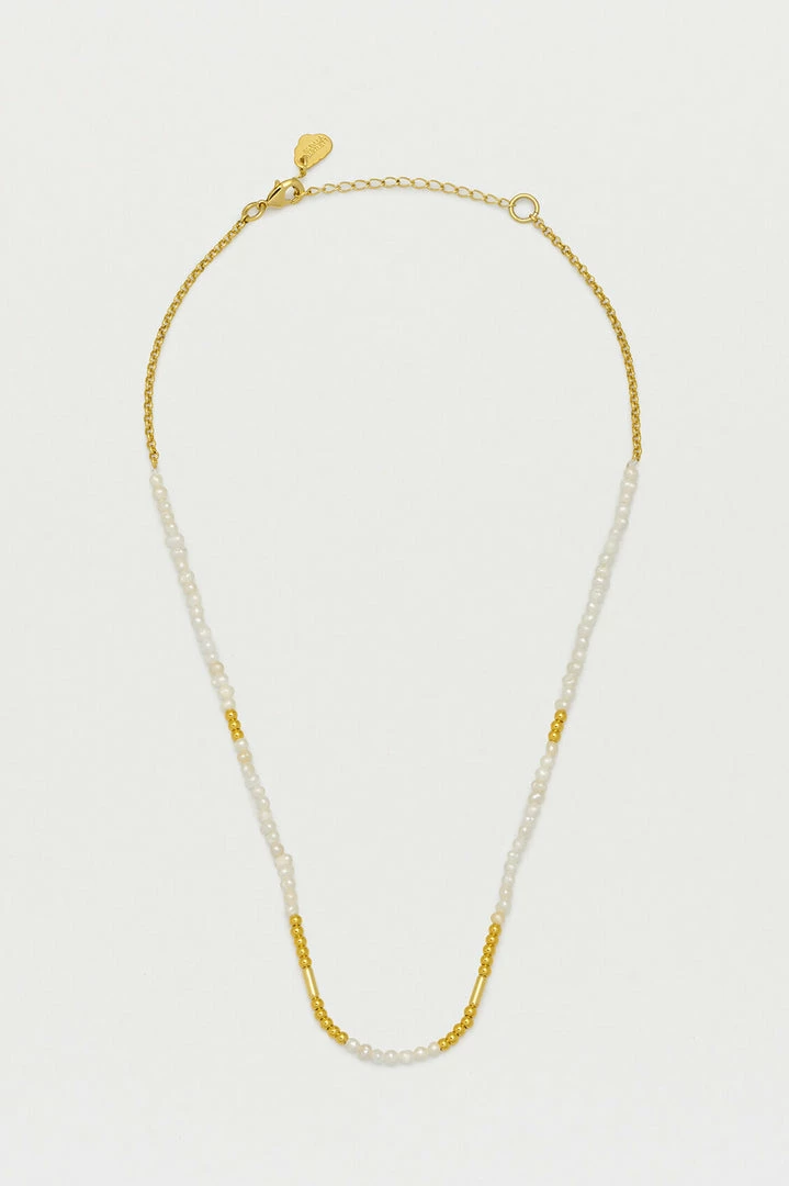 Estella Bartlett Pearl And Gold Beaded Necklace 1 Estella Bartlett Pearl And Gold Beaded Necklace