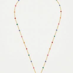 Estella Bartlett CZ Pendant Rainbow Beaded Necklace Best Sellers