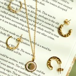 Estella Bartlett Sale Hammered Texture Hoop Earrings