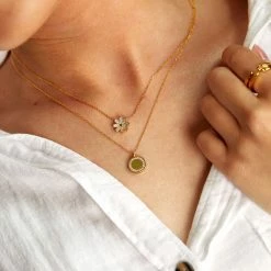 Estella Bartlett Sale Daisy Wildflower CZ Pendant Necklace