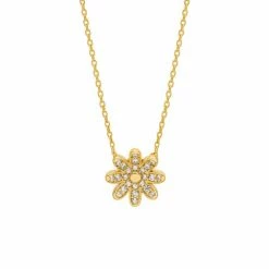 Estella Bartlett Sale Daisy Wildflower CZ Pendant Necklace