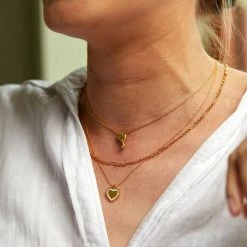 Estella Bartlett Heart Pendant Necklace With CZ Halo