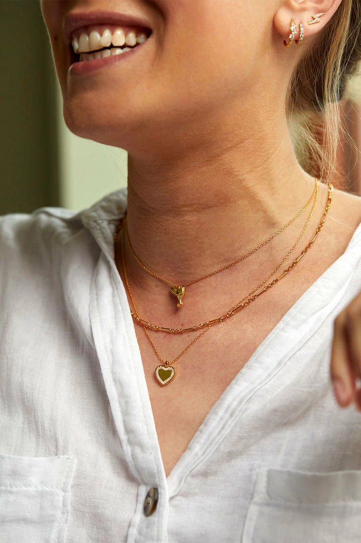 Estella Bartlett Heart Pendant Necklace With CZ Halo 2 Estella Bartlett Heart Pendant Necklace With CZ Halo