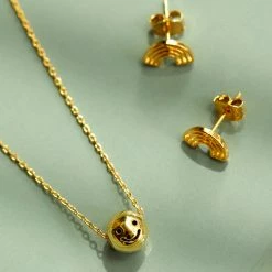 Estella Bartlett Minimalist Cutout Rainbow Stud Earrings Best Sellers