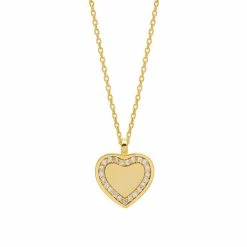 Estella Bartlett Heart Pendant Necklace With CZ Halo 8 Estella Bartlett Heart Pendant Necklace With CZ Halo