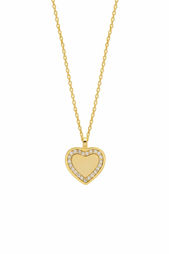 Estella Bartlett Heart Pendant Necklace With CZ Halo 3 Estella Bartlett Heart Pendant Necklace With CZ Halo
