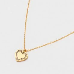 Estella Bartlett Heart Pendant Necklace With CZ Halo