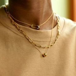 Estella Bartlett Sale Safety Pin CZ Pendant Necklace