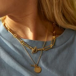 Estella Bartlett Long Link T-Bar Mixed Chain Necklace Sale