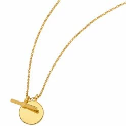 Estella Bartlett Sale Double Charm Disc And T-Bar Necklace