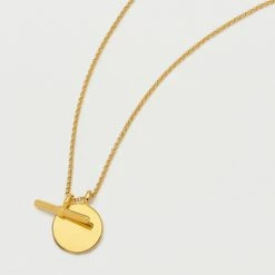 Estella Bartlett Sale Double Charm Disc And T-Bar Necklace