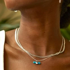 Estella Bartlett Sale Gemstone T-Bar Pendant Necklace