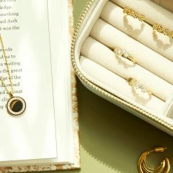 Estella Bartlett Coin Disc Necklace With CZ Halo Sale