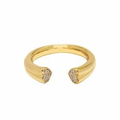 Estella Bartlett Open Ring With Heart CZ Detail