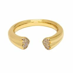 Estella Bartlett Open Ring With Heart CZ Detail