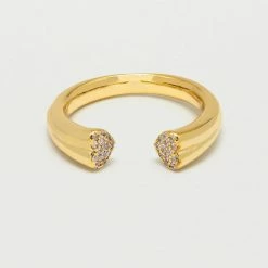 Estella Bartlett Open Ring With Heart CZ Detail