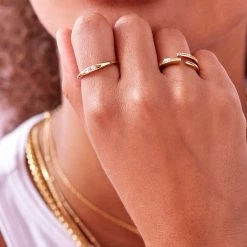 Estella Bartlett Slim Baguette CZ Ring