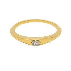 Estella Bartlett Slim Baguette CZ Ring