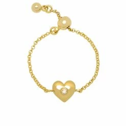 Estella Bartlett Sale Mini Heart CZ Adjustable Chain Ring