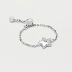 Estella Bartlett Mini Star CZ Adjustable Chain Ring
