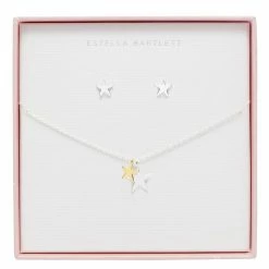 Estella Bartlett Double Star Necklace And Stud Earrings Gift Set