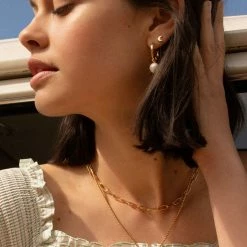 Estella Bartlett Baroque Pearl Pendant Rope Chain Necklace Sale