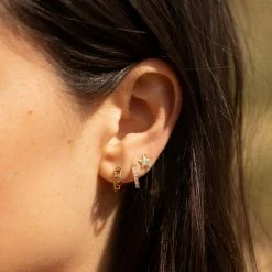Estella Bartlett Hoop Earrings With White CZ Best Sellers